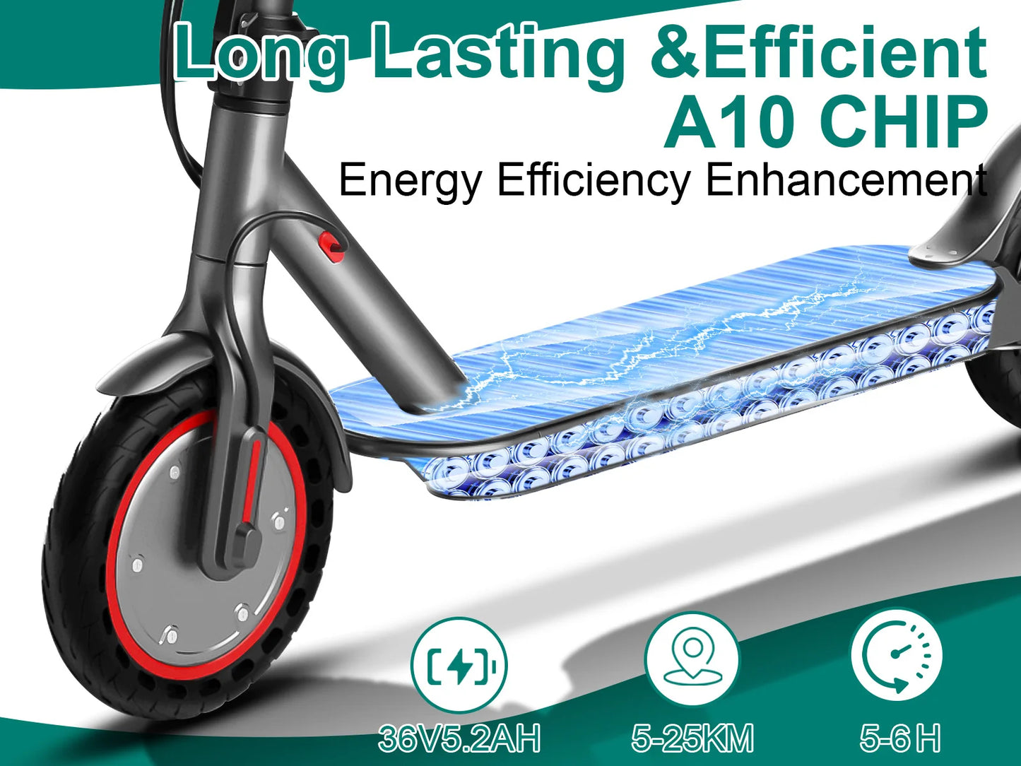 Electric Scooter with Seat Adult 8.5 Inch Solid 25KM/H Commuter Electric Scooter