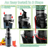 Electric Juicer Machine Juice Fruit Squeezer Slow Masticating Brush Pulp Cup UK