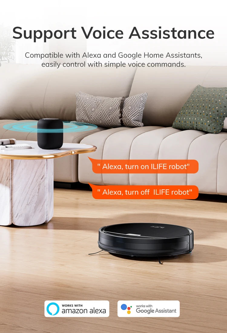 ILIFE V9 PRO 2-in-1 Robot Vacuum & Mop Self-Emptying 3000Pa Strong Suction, App✨