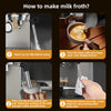 BIOLOMIX Espresso Machine With Milk Frother for Ground Coffee 1.1L Capacity 1100W