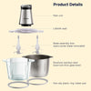 3L Food Chopper Electric Processor Blender Glass Mixer Garlic Spices Grinder ✨