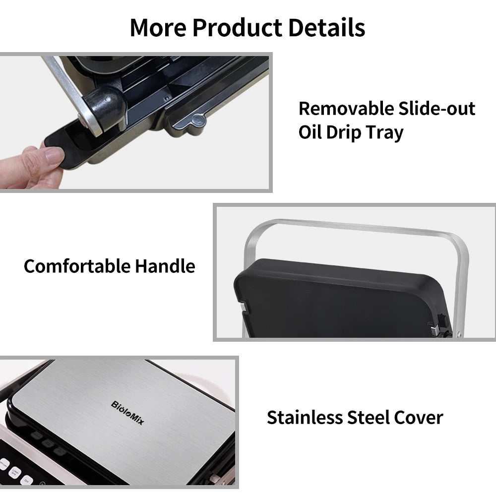 BioloMix Large Electric Griddle Countertop Hot Plate Grill Bacon Commercial ✨✨