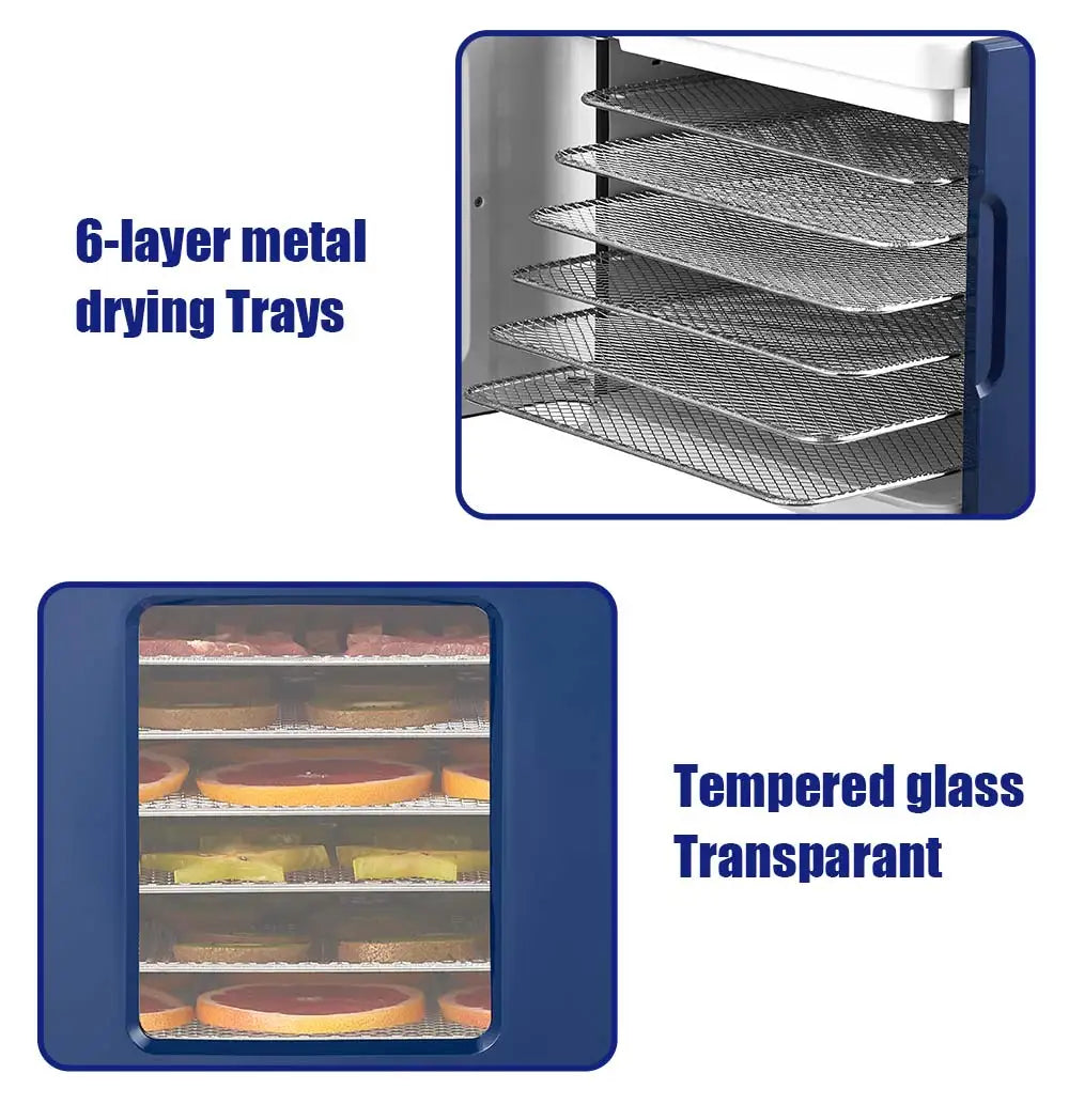 Biolomix Professional Food Dehydrator 400W 6 Stainless Steel Trays LCD Touch...✨