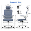 Mesh Office Chair Wheels Adjustable Ergonomic Desk Chair with Lumbar Support ✨