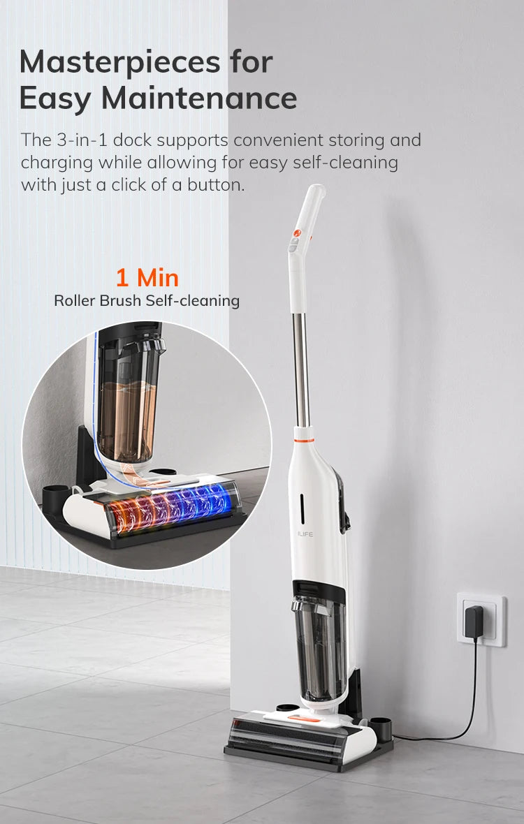 ILIFE Cordless Stick Vacuum Pet Pro Strong Battery Smart Mop Washing 5500Pa ✨✨