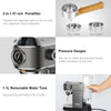 BIOLOMIX Espresso Machine With Milk Frother for Ground Coffee 1.1L Capacity 1100W