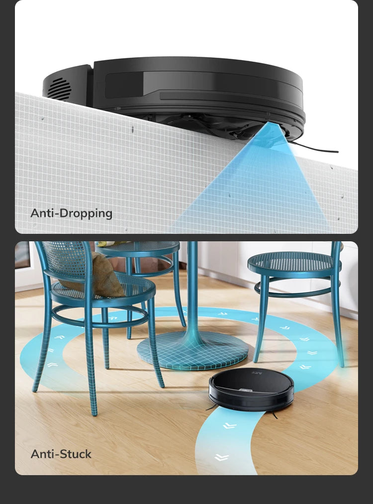 ILIFE V9 PRO 2-in-1 Robot Vacuum & Mop Self-Emptying 3000Pa Strong Suction, App✨