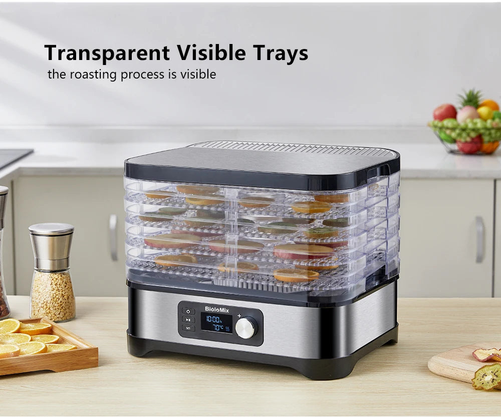 Electric Food Dehydrator 5 Tier Digital Drying Machine Fruit Beef Veg Preserver✨