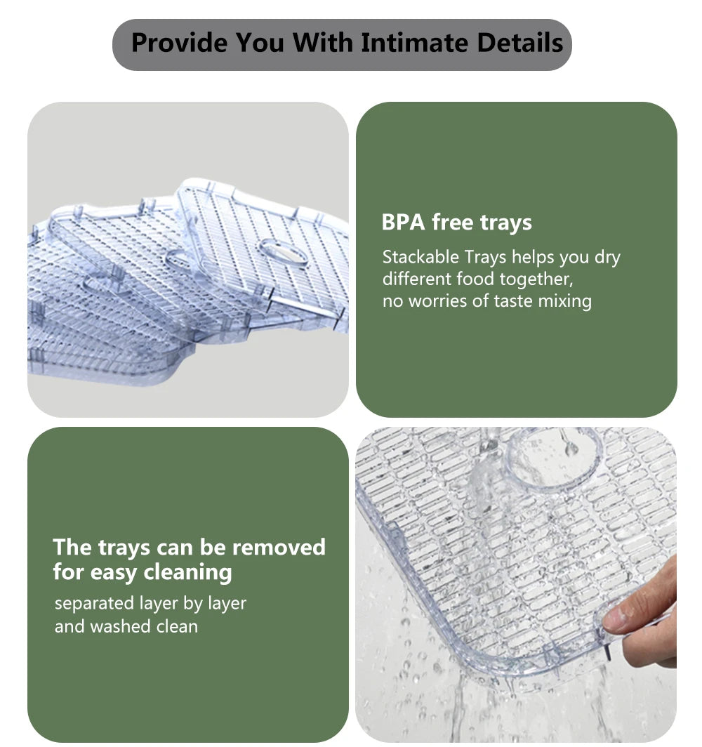 Electric Food Dehydrator 5 Tier Digital Drying Machine Fruit Beef Veg Preserver✨