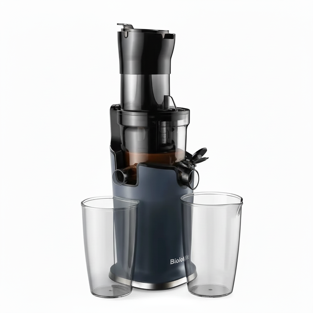 Electric Juicer Machine Juice Fruit Squeezer Slow Masticating Brush Pulp Cup UK