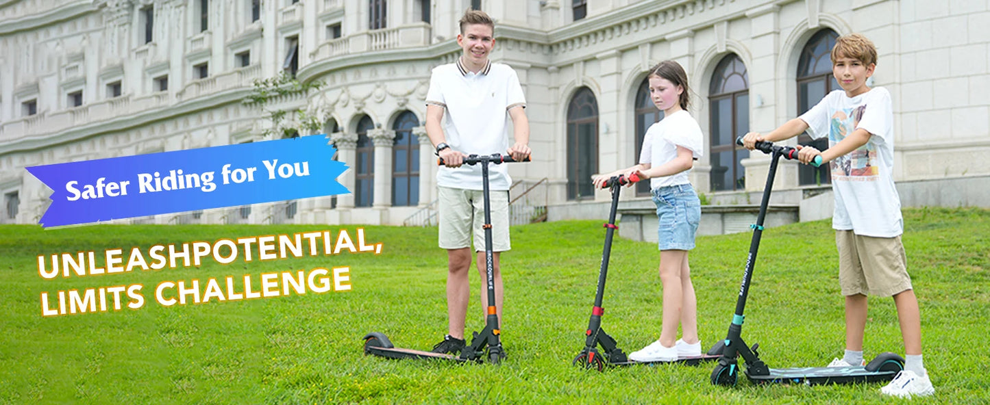 RCB R15 Foldable Electric Scooter for Kids Height adjustment, 16KM, 12.4MPH, UK✨