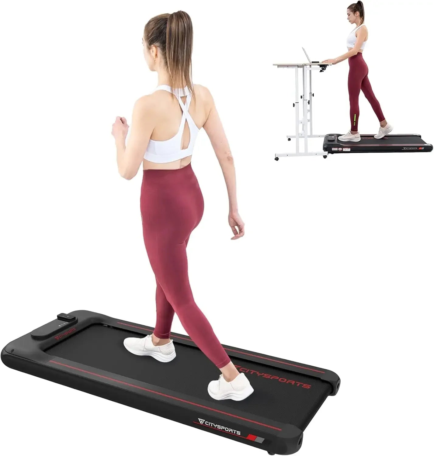 CITYSPORTS 6Kmh Walking Pad Foldable Smart Running Machine Treadmill Home Office