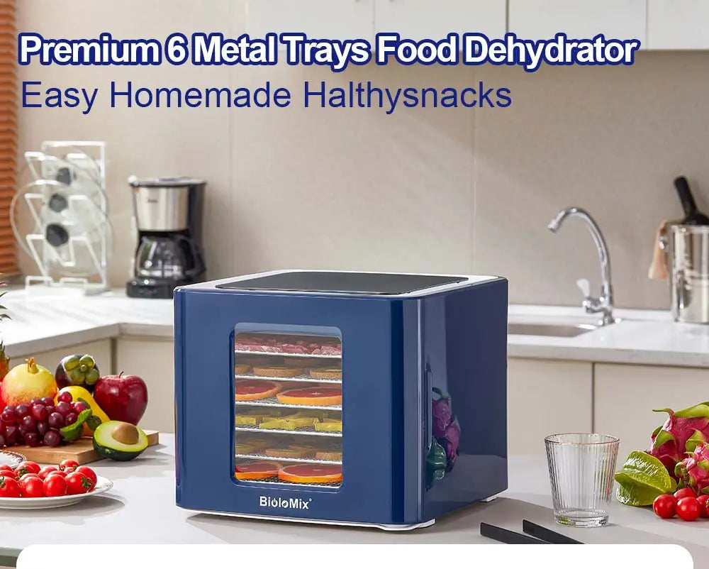 Biolomix Professional Food Dehydrator 400W 6 Stainless Steel Trays LCD Touch...✨