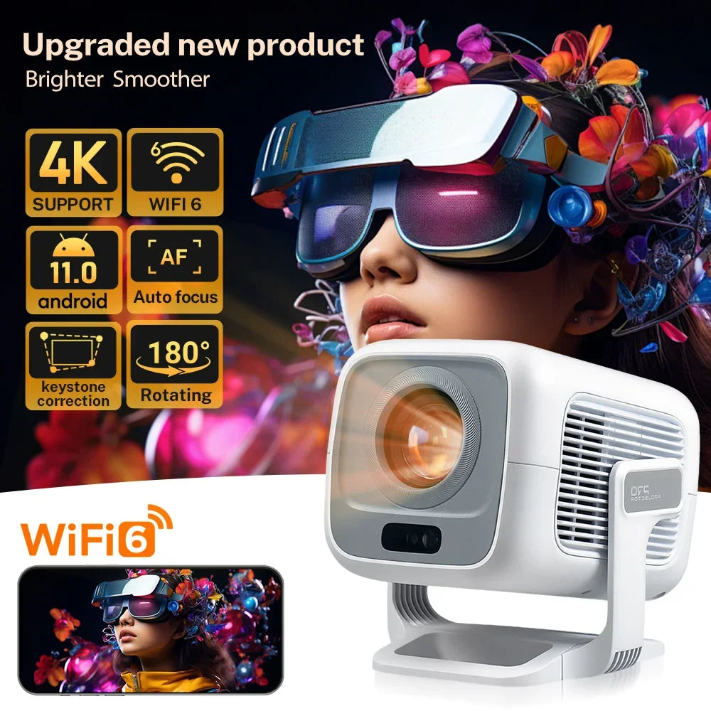 12000 Lumen Projector Smart HD LED WiFi Bluetooth HDMI Android Home Theater Gift