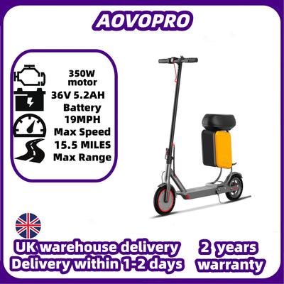 Electric Scooter with Seat Adult 8.5 Inch Solid 25KM/H Commuter Electric Scooter