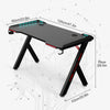 Gaming Desk LED RGB Computer Table Workstation w/ Cup Holder & Headphone Hook✨✨