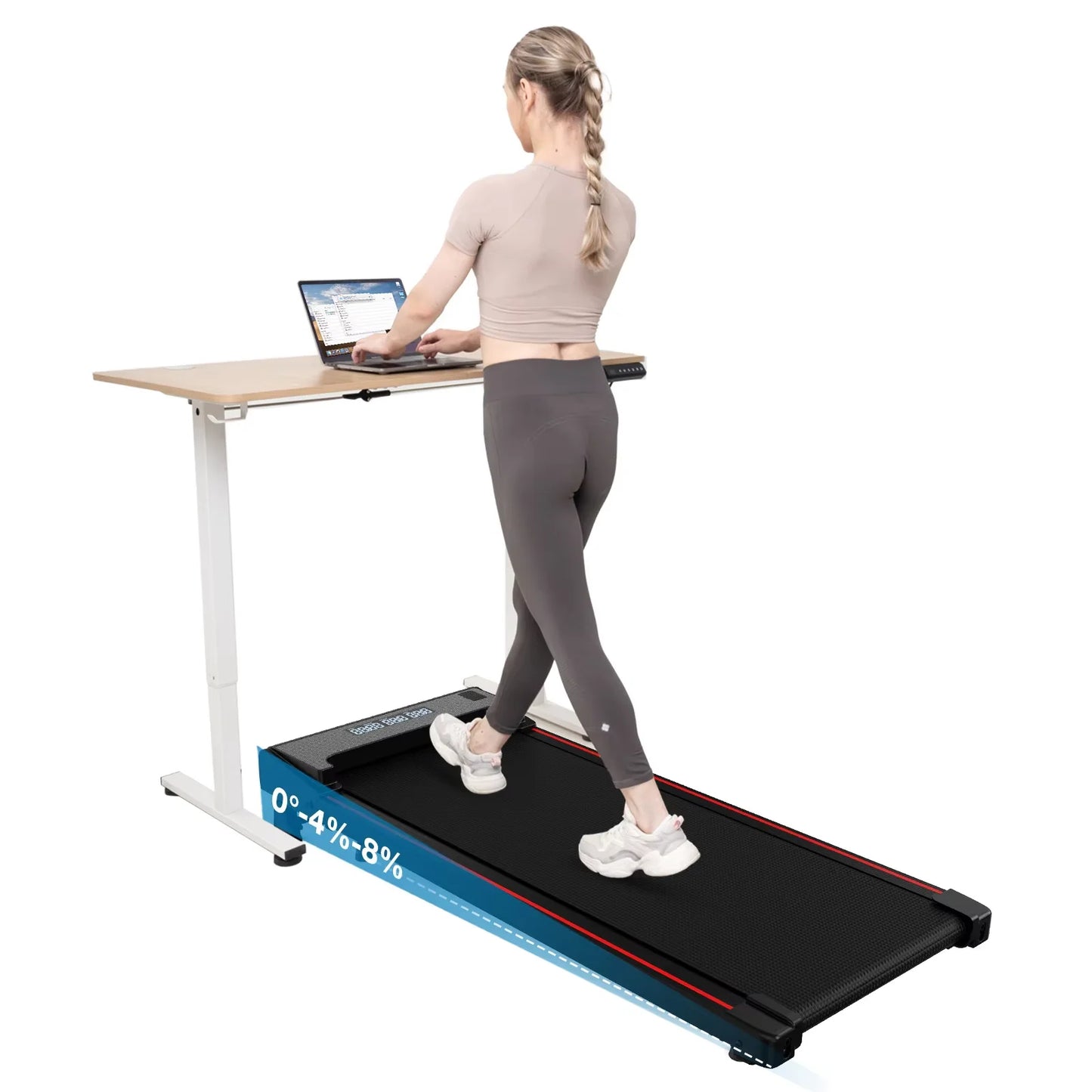 Electric Walking Pad Treadmill Underdesk Smart Running Machine For Home & Office