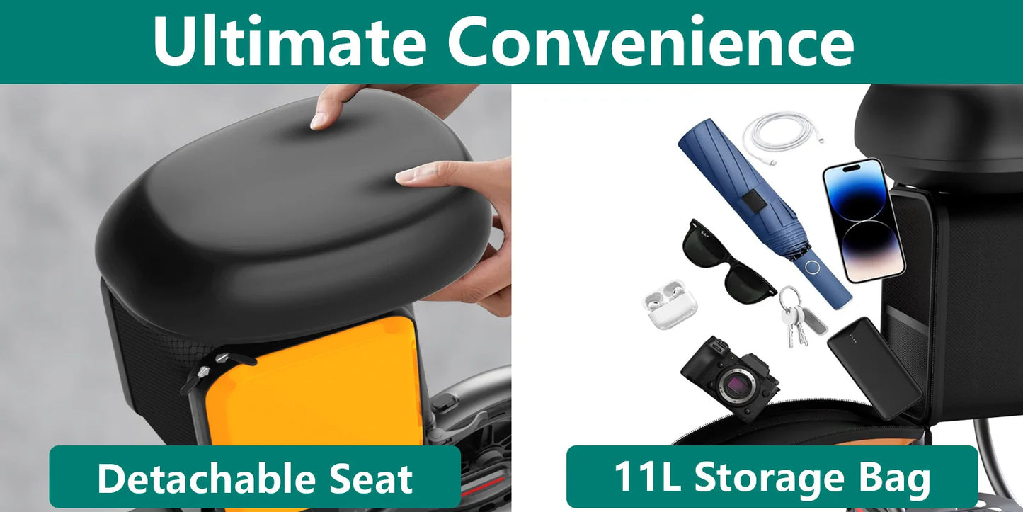 Electric Scooter with Seat Adult 8.5 Inch Solid 25KM/H Commuter Electric Scooter