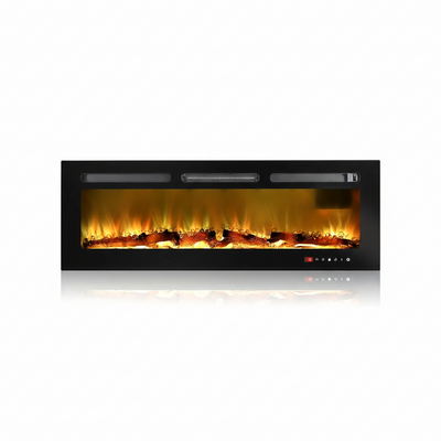 LED Fireplace Media Wall Fire Wall Mounted / Standing Electric Heater 50 in.