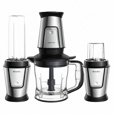 BioloMix Nutri Blender & Smoothie Maker Food Chopper & Dry Grinder700W Silver  ✨