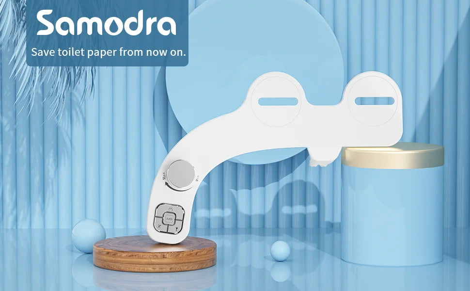 Bidet Toilet Seat Attachment Self Cleaning Dual Nozzle Bathroom Water Spray ✨