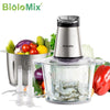 3L Food Chopper Electric Processor Blender Glass Mixer Garlic Spices Grinder ✨