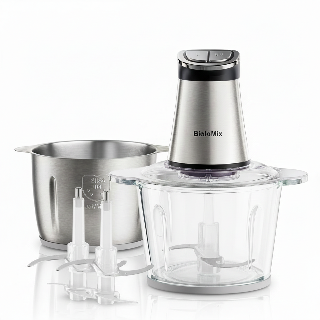 3L Food Chopper Electric Processor Blender Glass Mixer Garlic Spices Grinder ✨