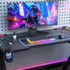 Gaming Desk LED RGB Computer Table Workstation w/ Cup Holder & Headphone Hook✨✨