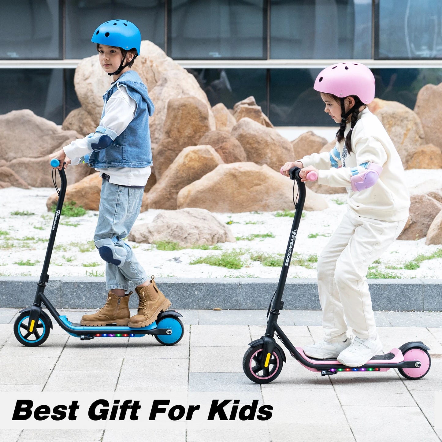 Electric Kids Foldable E-Scooter Ages 6-12 LED Display Colourful Lights 16kmh ✨✨