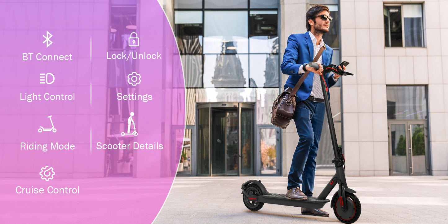 Ladped LP60 Adult Electric Scooter, 8.5" Solid Tires 25KM/H Commuting Scooter ✨✨