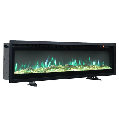 LED Fireplace Media Wall Fire Wall Mounted Standing Electric Heater 40/50/60 in.