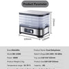 Electric Food Dehydrator 5 Tier Digital Drying Machine Fruit Beef Veg Preserver✨