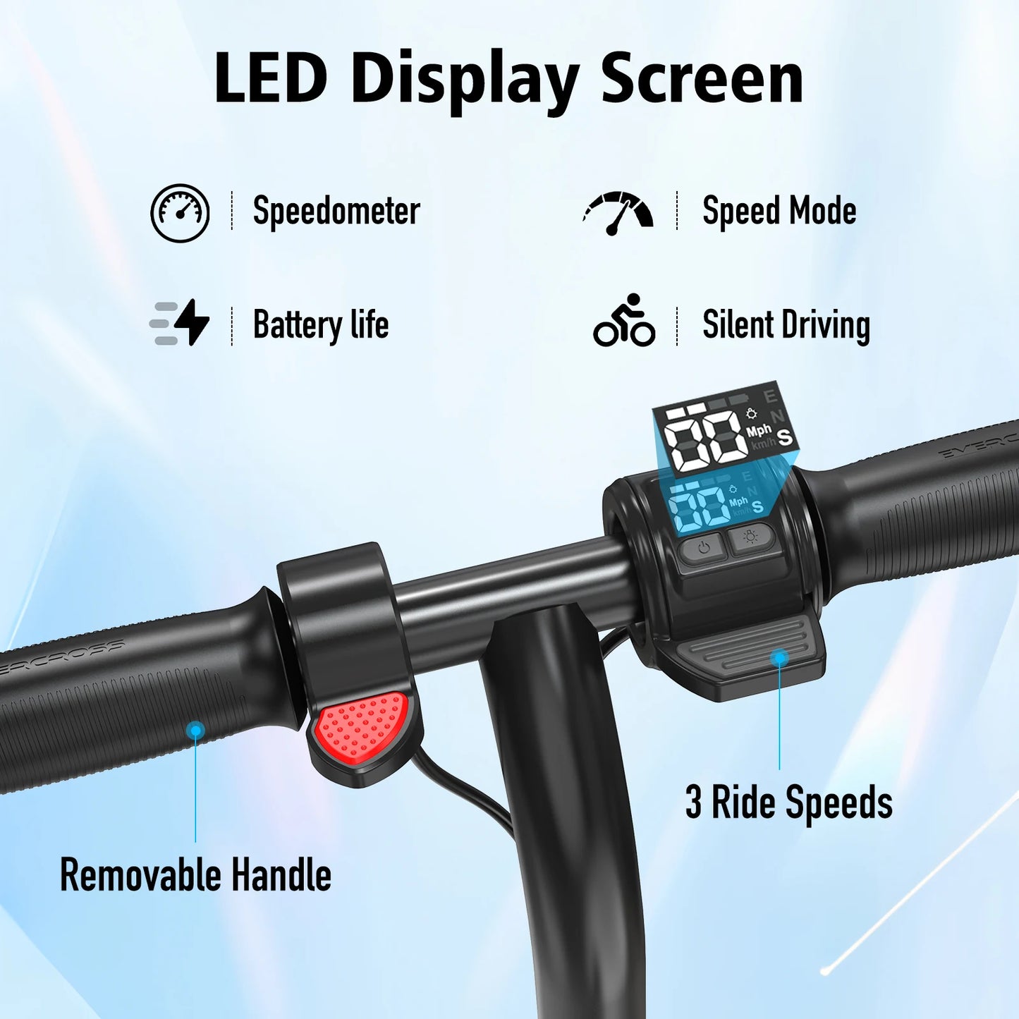 Electric Kids Foldable E-Scooter Ages 6-12 LED Display Colourful Lights 16kmh ✨✨