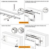 LED Fireplace Media Wall Fire Wall Mounted / Standing Electric Heater 50 in.