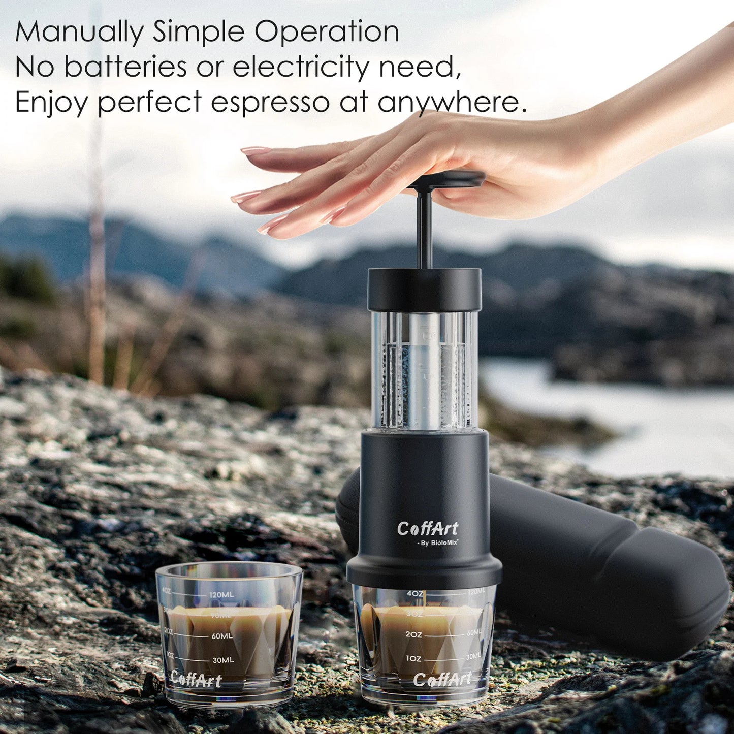 Portable Wireless Espresso Coffee Maker 3-in-1 Travel Machine for Car & Home Bag