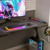Gaming Desk LED RGB Computer Table Workstation w/ Cup Holder & Headphone Hook✨✨