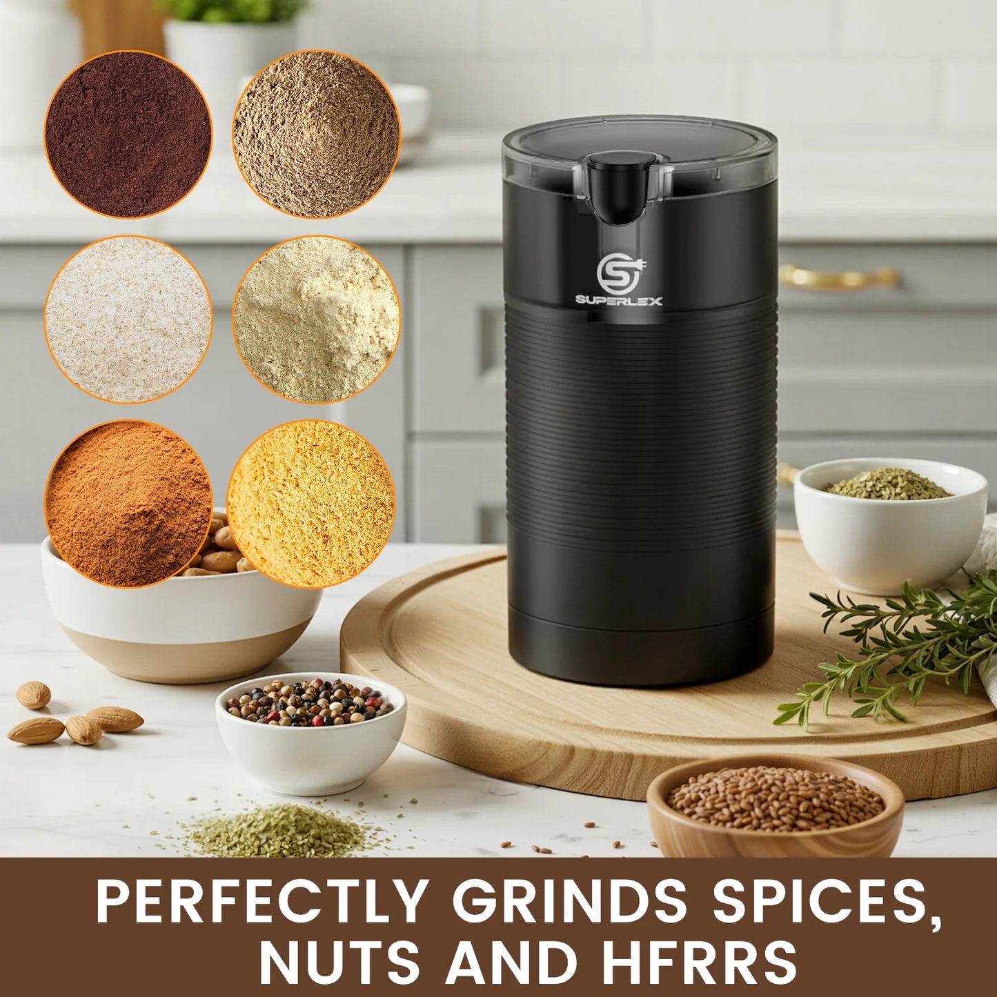 Electric Coffee Bean Grinder Machine Nut Spice Grinder 70g Red Superlex UK ✨
