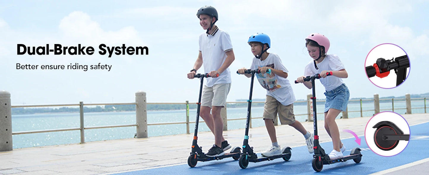 RCB R15 Foldable Electric Scooter for Kids Height adjustment, 16KM, 12.4MPH, UK✨
