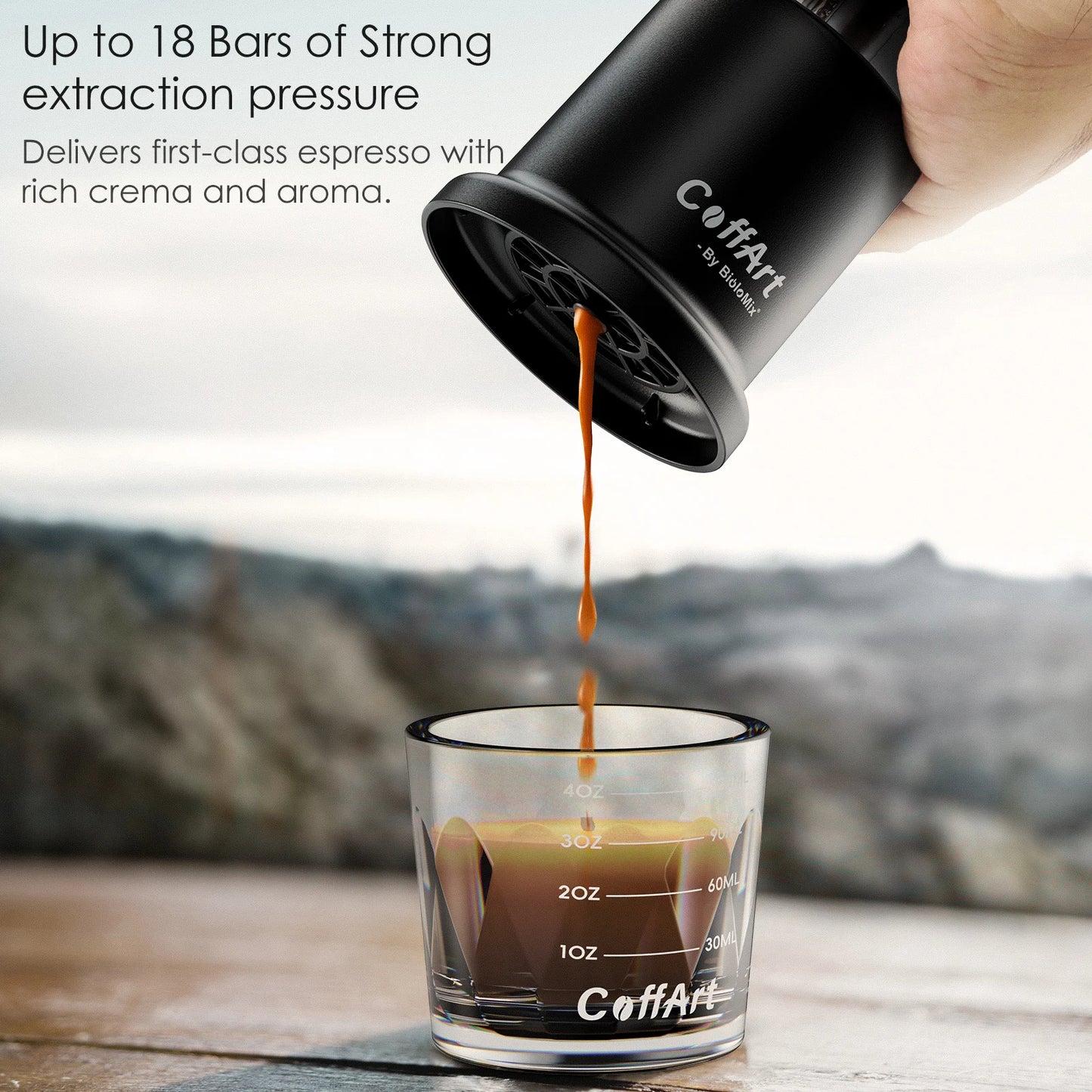 Portable Wireless Espresso Coffee Maker 3-in-1 Travel Machine for Car & Home Bag