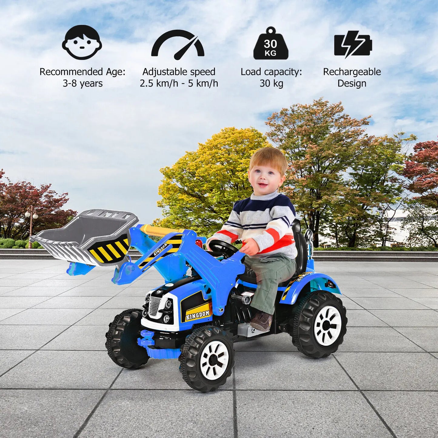 12v Electric Digger Kids Electric Ride On Battery Car Kids Ride On Best Gift! 🎇
