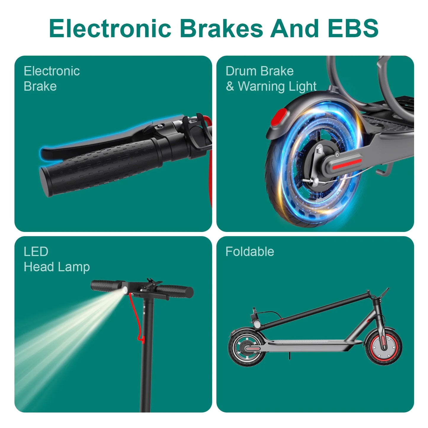 Electric Scooter with Seat Adult 8.5 Inch Solid 25KM/H Commuter Electric Scooter