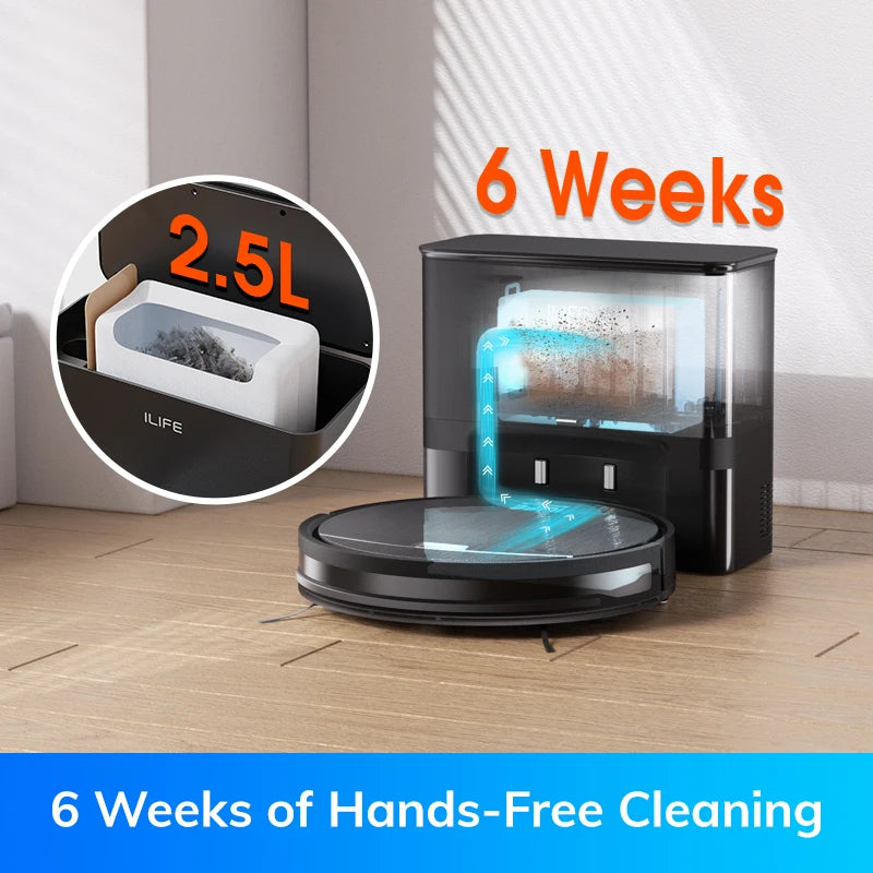 ILIFE V9 PRO 2-in-1 Robot Vacuum & Mop Self-Emptying 3000Pa Strong Suction, App✨