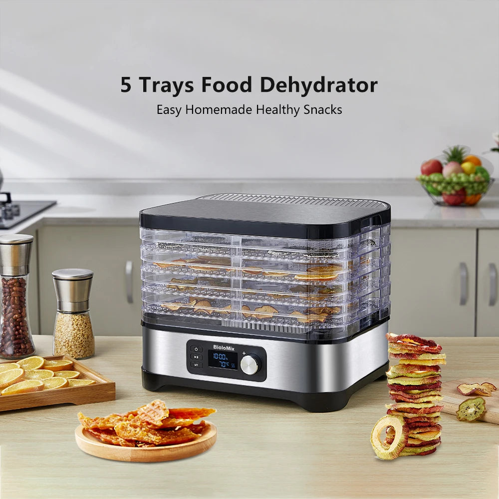 Electric Food Dehydrator 5 Tier Digital Drying Machine Fruit Beef Veg Preserver✨