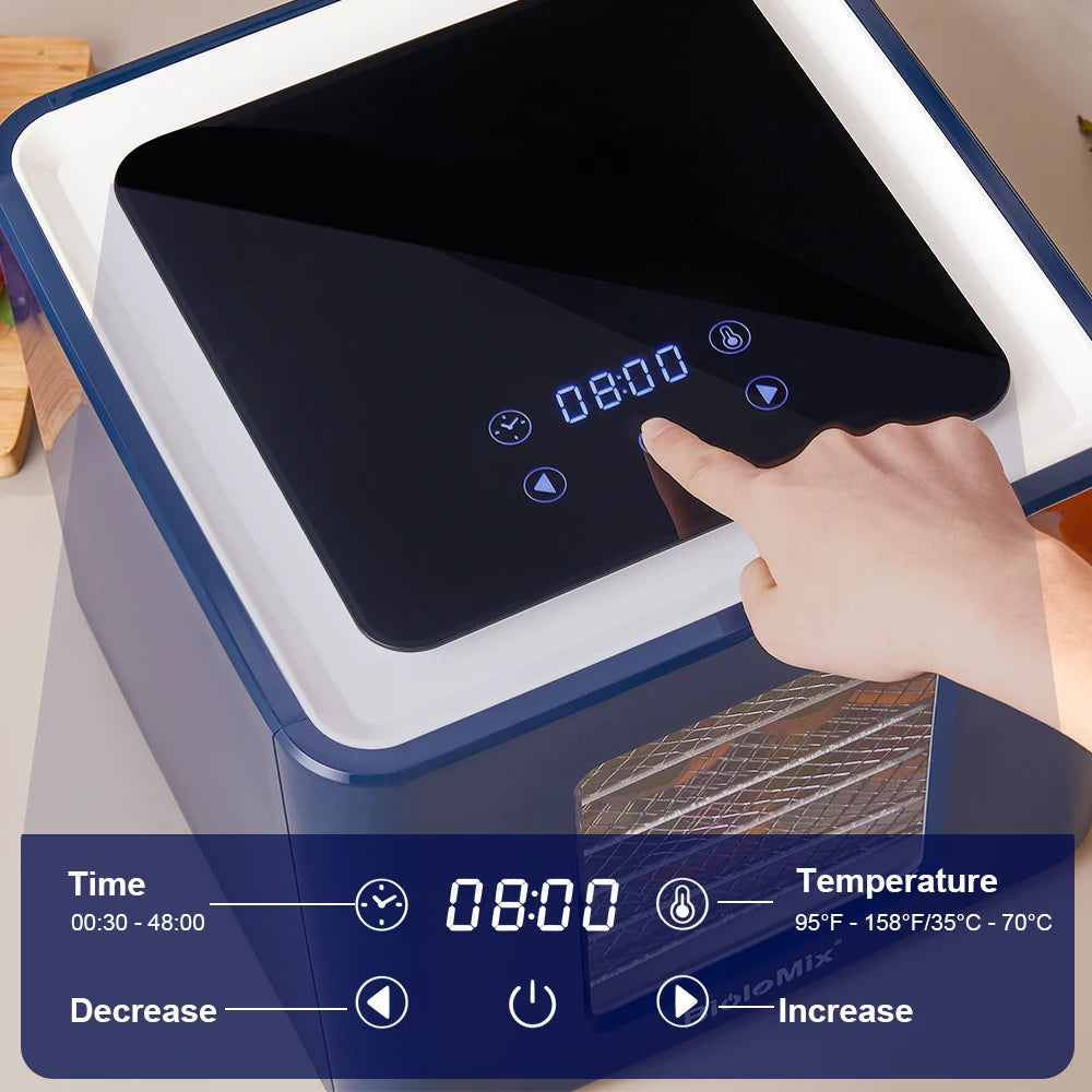 Biolomix Professional Food Dehydrator 400W 6 Stainless Steel Trays LCD Touch...✨