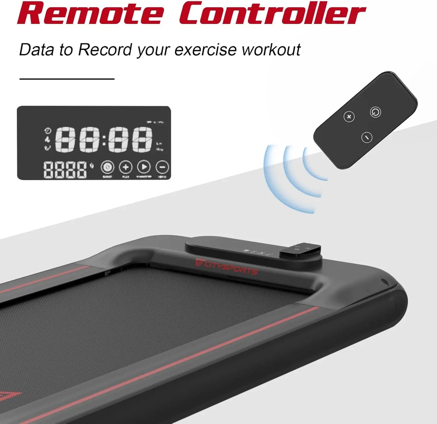 CITYSPORTS 6Kmh Walking Pad Foldable Smart Running Machine Treadmill Home Office