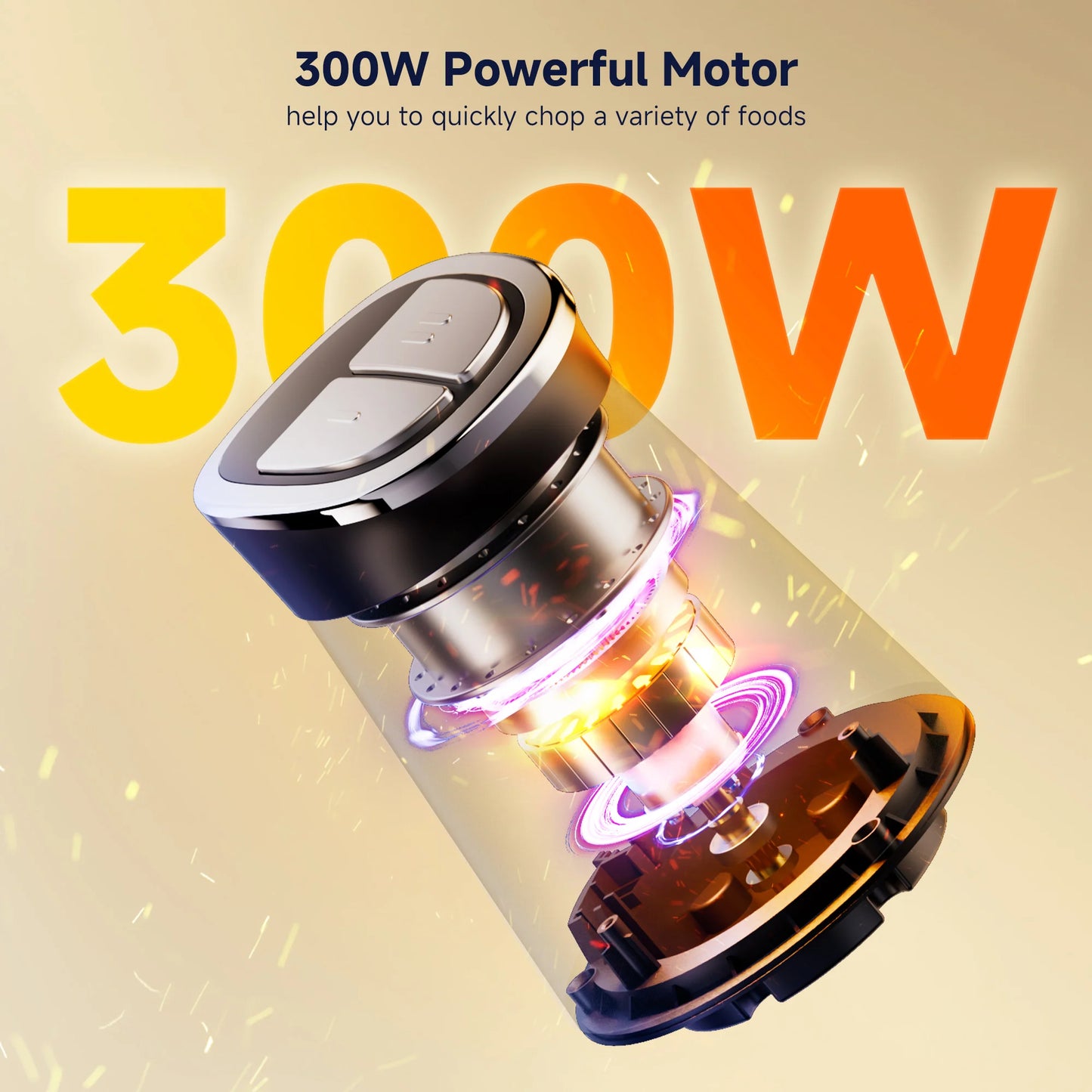 3L Food Chopper Electric Processor Blender Glass Mixer Garlic Spices Grinder ✨