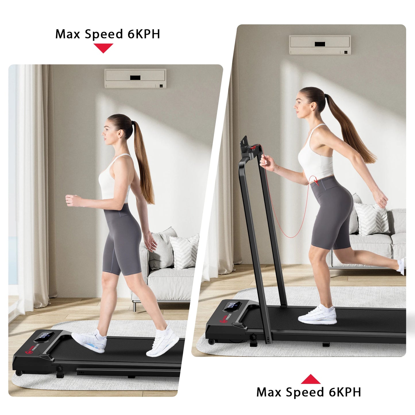Home Treadmill Running Walking Pad Foldable Underdesk Electric Motorized Machine
