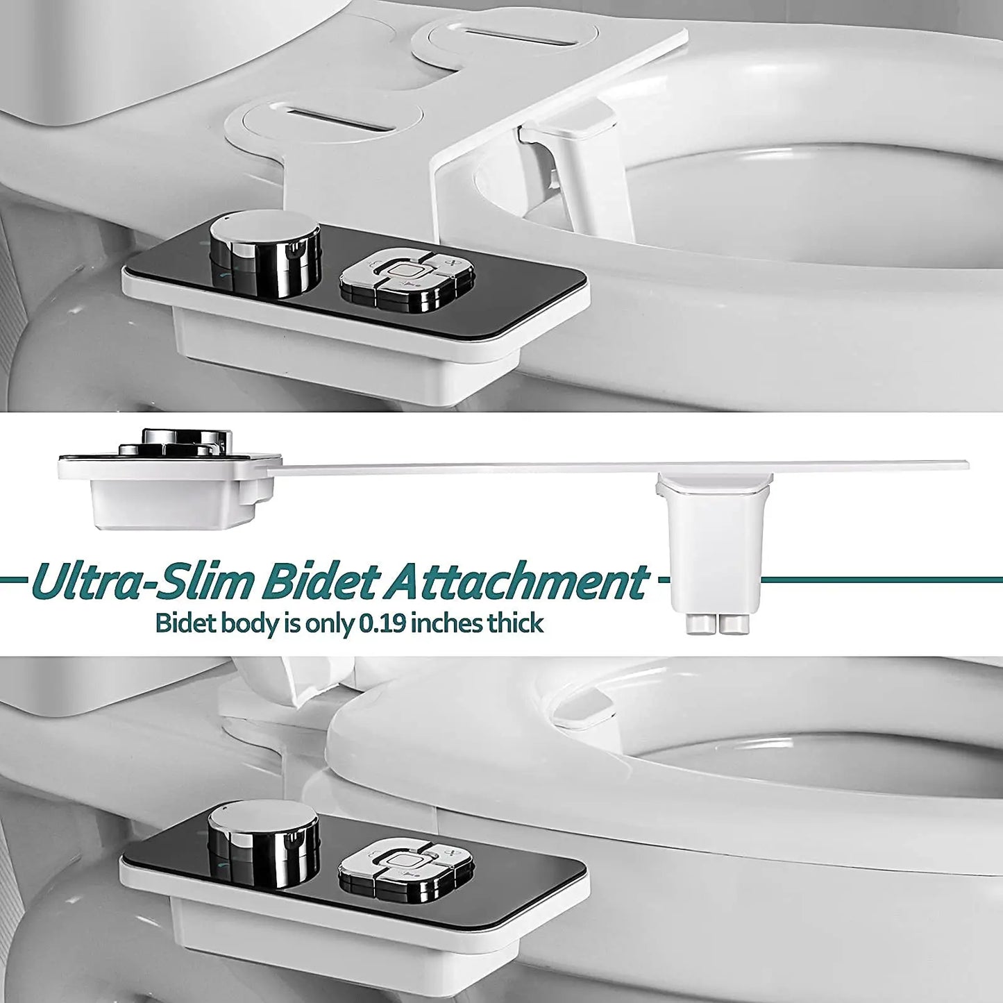 SAMODRA Bidet Attachment Ultra Slim For Toilet Seat With Dual Cleaning Nozzle ✨