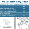 Bidet Toilet Seat Attachment Self Cleaning Dual Nozzle Bathroom Water Spray ✨