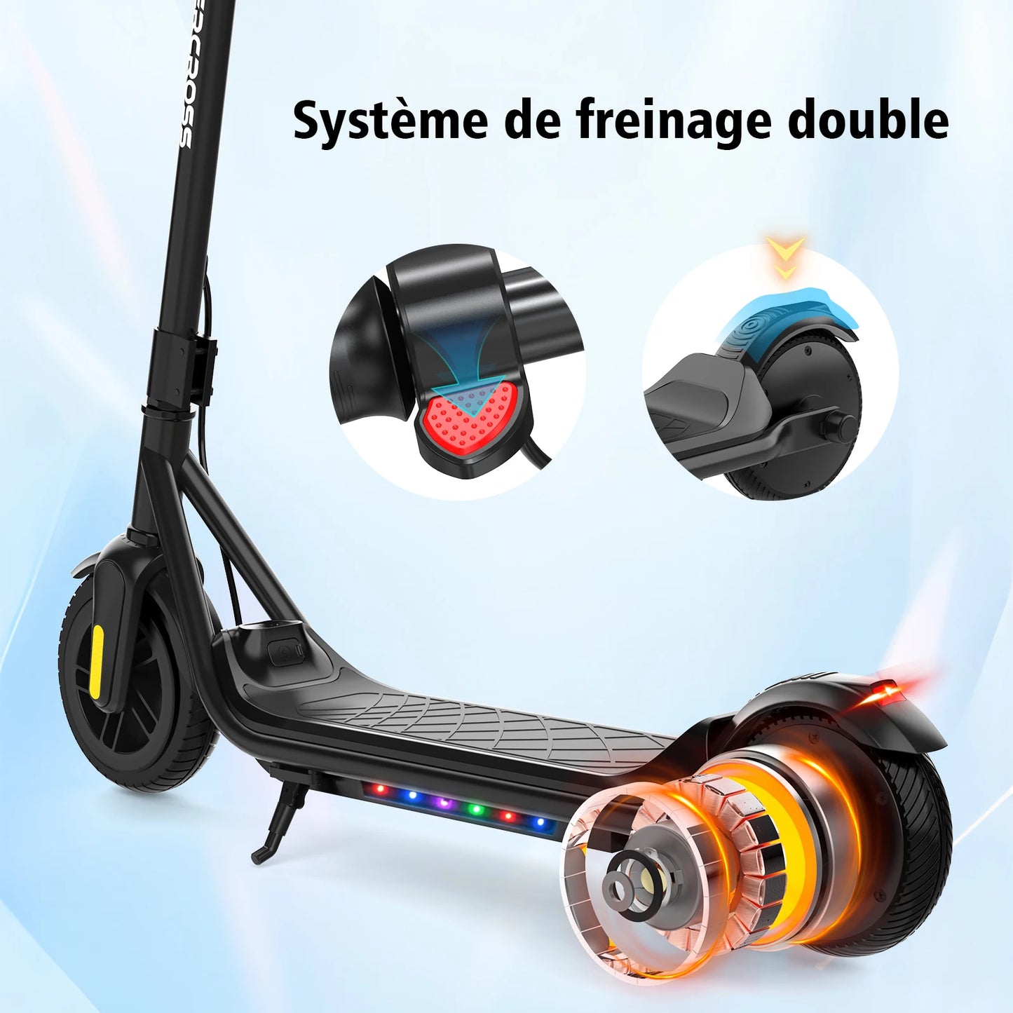 Electric Kids Foldable E-Scooter Ages 6-12 LED Display Colourful Lights 16kmh ✨✨